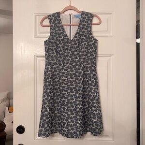 Draper James Harper Love Circle Blue and White Patterned Mini Dress